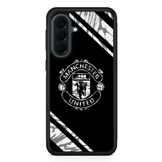 Manchester United Black Emblem Samsung Galaxy A37 Case | Samsung Galaxy A37 Rubber Phone Case