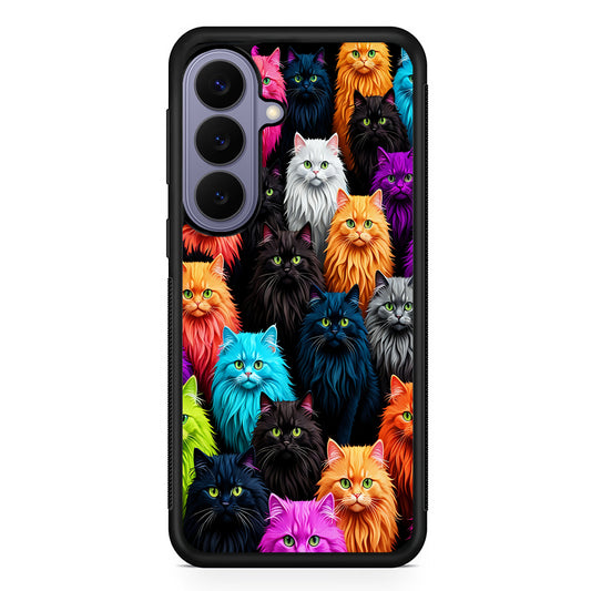 A Group of Colorful Cats Samsung Galaxy S26 Case | Durable Rubber Case for Samsung Galaxy S26