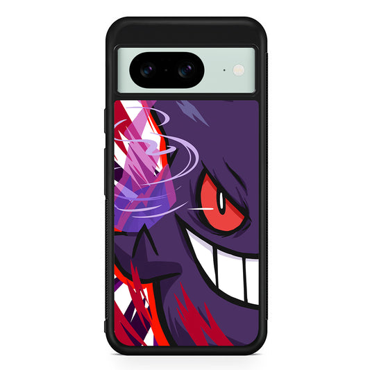 Pokemon Gengar Half Face Google Pixel 8 Case | Durable Protective Cover for Google Pixel 8