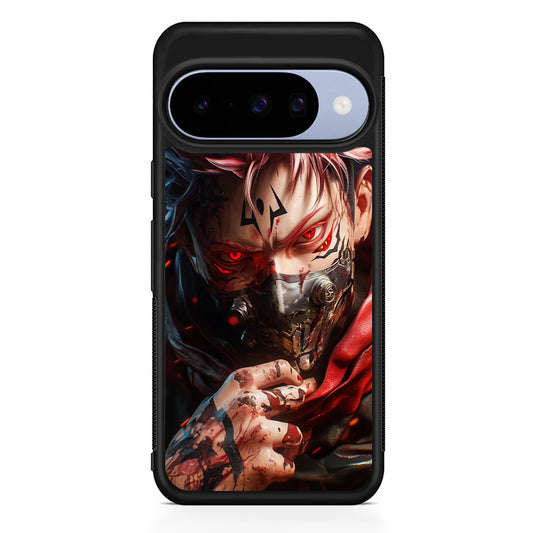 Jujutsu Kaisen Ryomen Sukuna Mask Google Pixel 10 Case | Google Pixel 10 Rubber Protective Case