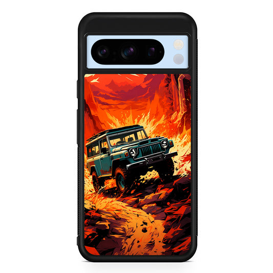 Jeep Offroad Adventure Car Google Pixel 8 Pro Case | Slim Rubber Case for Google Pixel 8 Pro