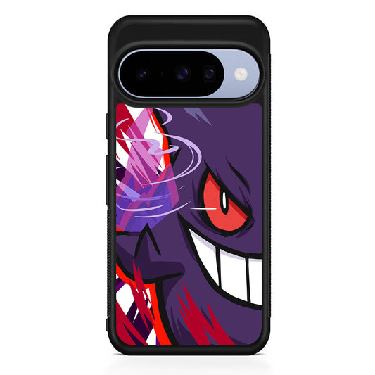 Pokemon Gengar Half Face Google Pixel 10 Case | Google Pixel 10 Rubber Protective Case