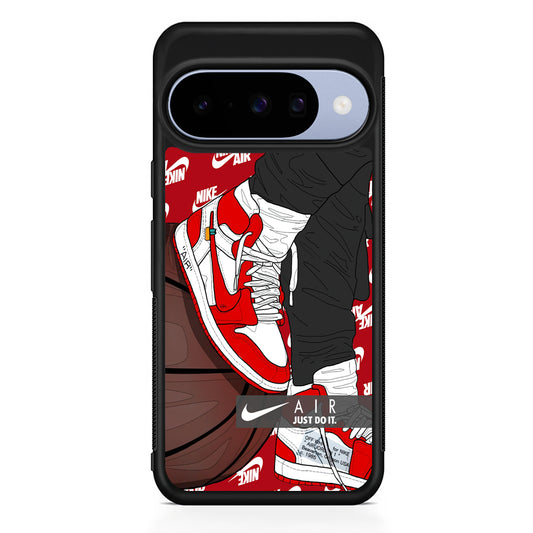 Nike Shiny Red Lava Google Pixel 10 Case | Google Pixel 10 Rubber Protective Case