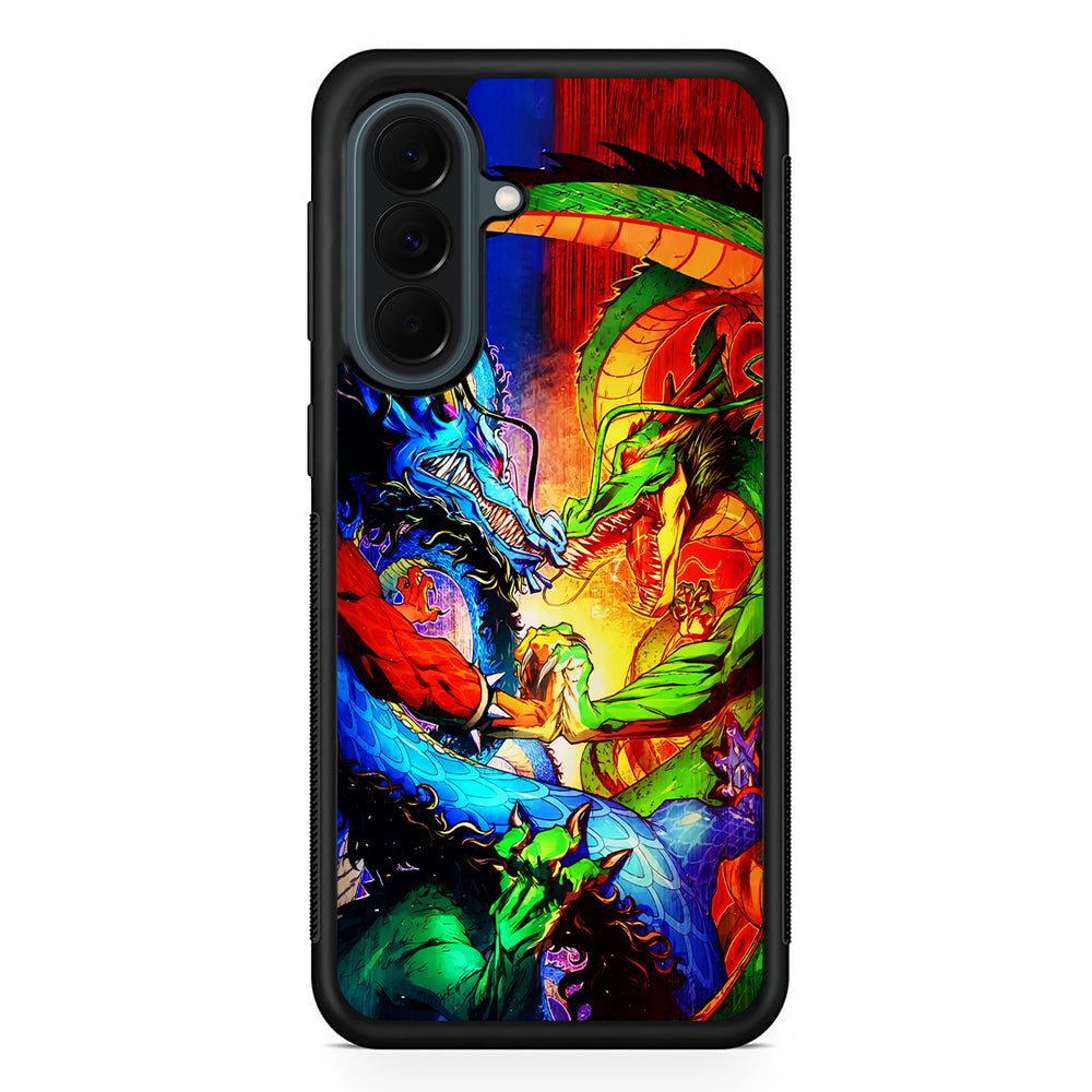 Kaido VS Shenron Crossover Samsung Galaxy A37 Case | Samsung Galaxy A37 Rubber Phone Case