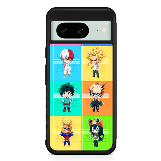 My Hero Academia Characters Chibi Google Pixel 8 Case | Durable Protective Cover for Google Pixel 8