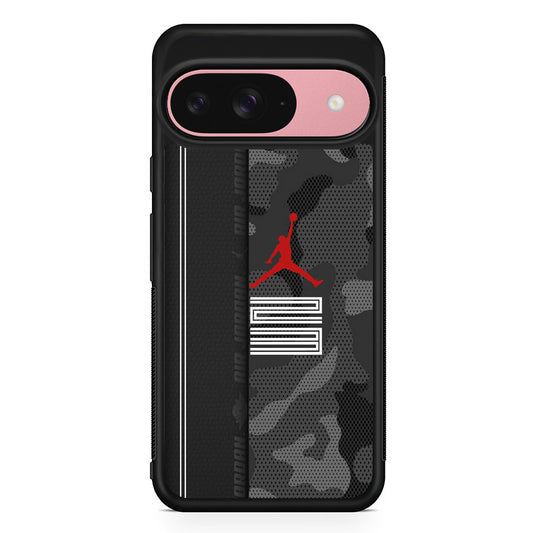 Air Jordan Emblem on Leather Google Pixel 9 Case | Google Pixel 9 Protective Rubber Case