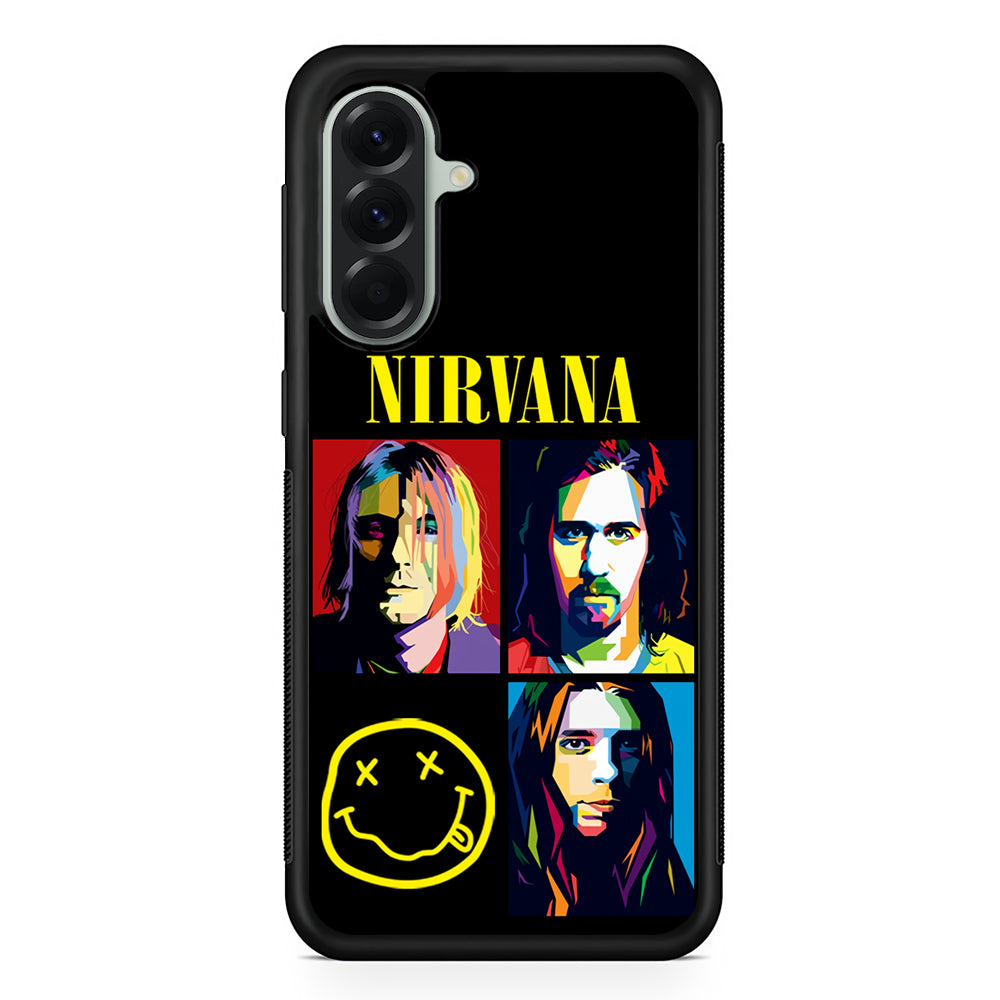 Nirvana Member Pop Art Samsung Galaxy A56 Case | Samsung Galaxy A56 Protective Rubber Case