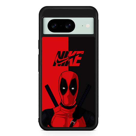 Nike Deadpool Red Grey Google Pixel 8 Case | Slim Rubber Case for Google Pixel 8