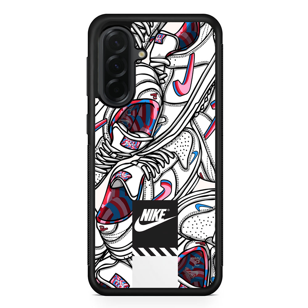 Nike Rainbow in White Cloud Samsung Galaxy A36 Case | Durable Samsung Galaxy A36 Cover