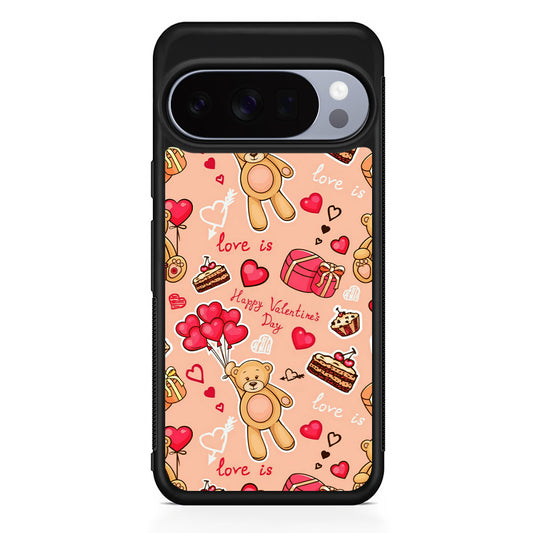 Valentine’s Day with Teddy Bears Google Pixel 10 Pro Case | Slim Google Pixel 10 Pro Rubber Case