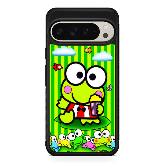 Keroppi Stripe Green Google Pixel 9 Pro Case | Slim Protective Cover