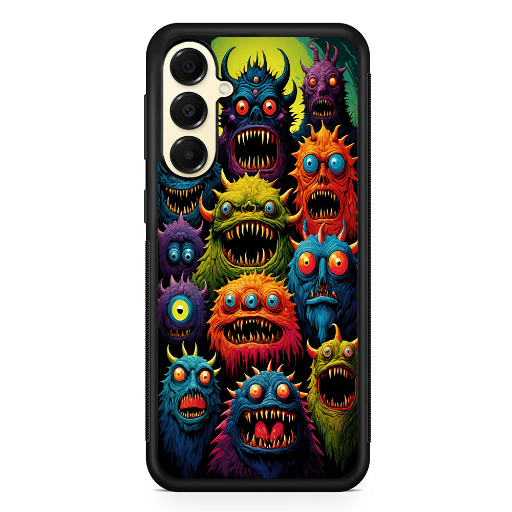 Colorful Scary Monster Doodle Samsung Galaxy A16 Case | Slim Rubber Samsung Galaxy A16 Case