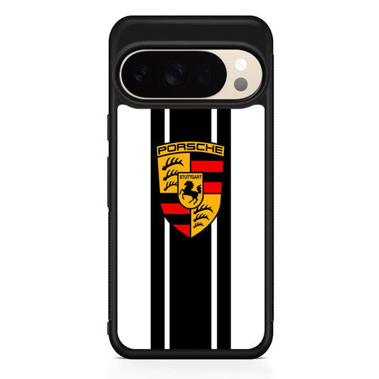 Porsche Stripe White Emblem Google Pixel 10 Pro XL Case | Durable Google Pixel 10 Pro XL Cover