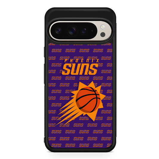 NBA Phoenix Suns Pattern Google Pixel 9 Pro Case | Slim Protective Cover