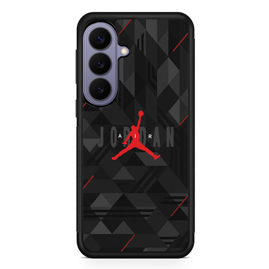 Air Jordan Black Shapes Samsung Galaxy S26 Case | Slim Protective Rubber Case for Samsung S26
