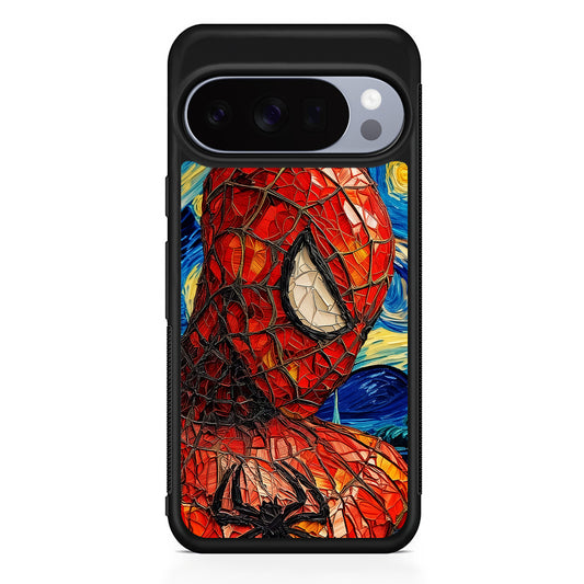 Spiderman Starry Night Google Pixel 10 Pro Case | Slim Google Pixel 10 Pro Rubber Case