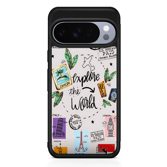 Explore The World Travel Google Pixel 10 Pro Case | Slim Google Pixel 10 Pro Rubber Case