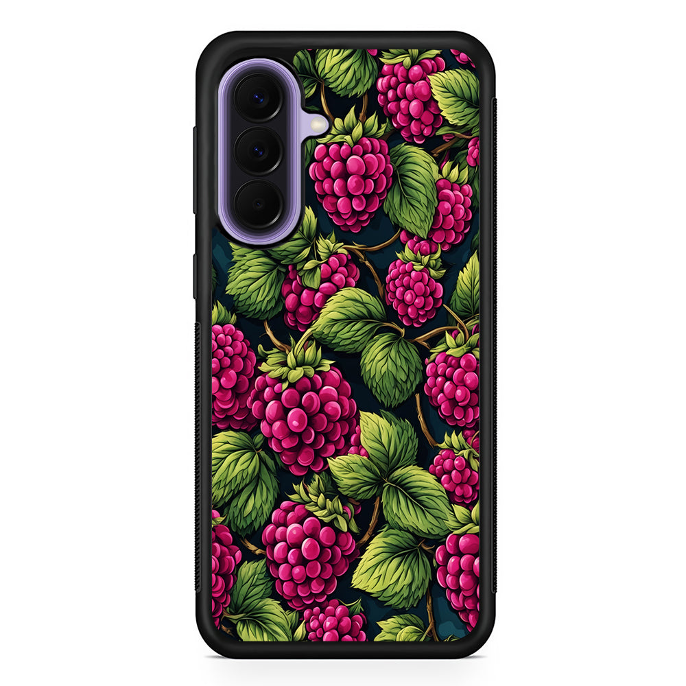 Raspberry Fresh Tropical Fruit Samsung Galaxy A57 Case | Slim Samsung Galaxy A57 Rubber Case