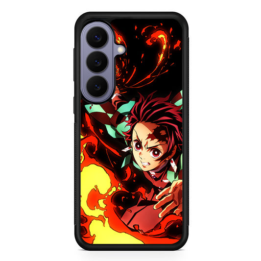 Demon Slayer Tanjiro Battle Mode Samsung Galaxy S26 Case | Durable Rubber Case for Samsung Galaxy S26