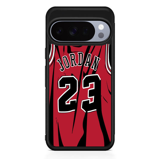 Jordan Red Basket Jersey Google Pixel 10 Pro Case | Slim Google Pixel 10 Pro Rubber Case