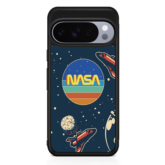 Nasa Retro Space Google Pixel 10 Pro Case | Slim Google Pixel 10 Pro Rubber Case