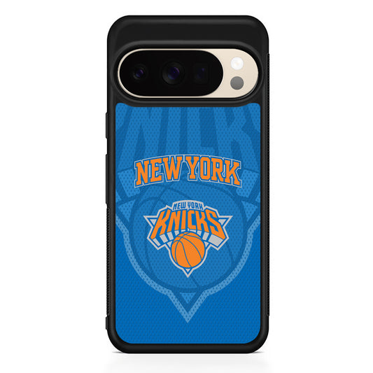 NBA New York Knicks Blue Patern Google Pixel 10 Pro XL Case | Slim Google Pixel 10 Pro XL Protective Case