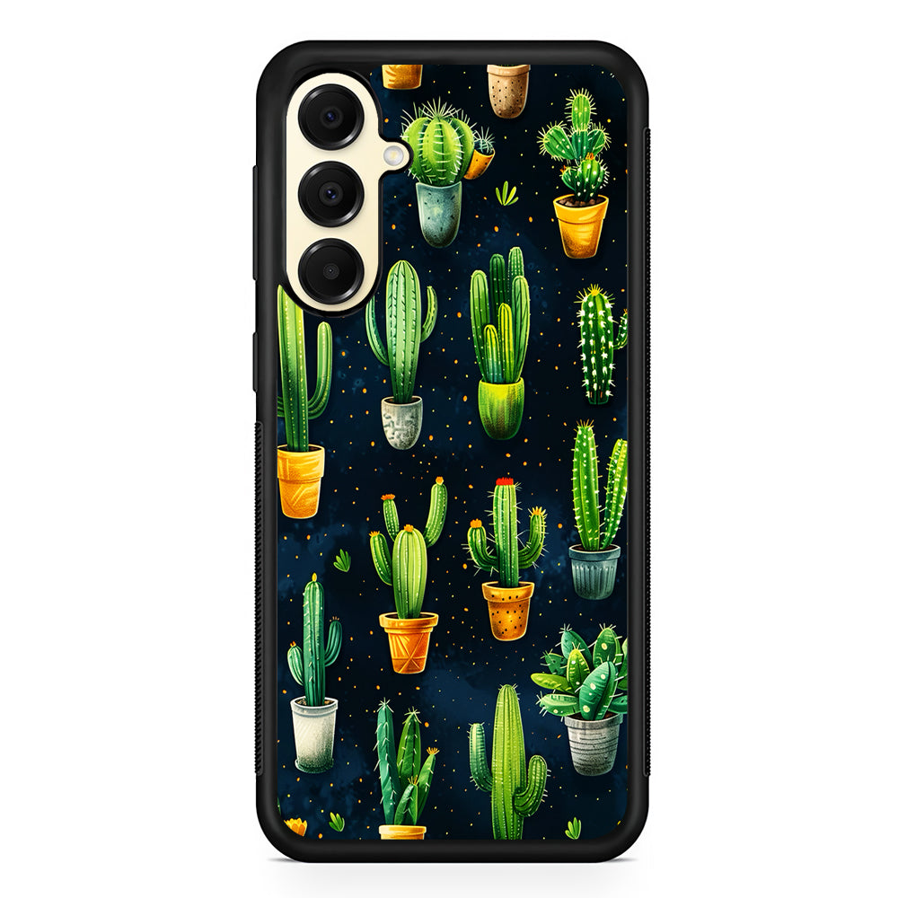 A Collection of Cactus in Pots Samsung Galaxy A16 Case | Slim Rubber Samsung Galaxy A16 Case