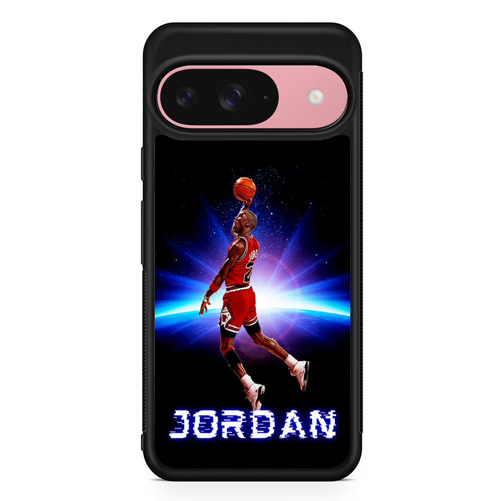 Jordan Slam Dunk Galaxy Google Pixel 9 Case | Google Pixel 9 Protective Rubber Case