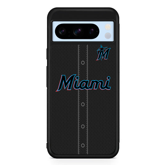 MLB Miami Marlins Jersey Google Pixel 8 Pro Case | Slim Rubber Case for Google Pixel 8 Pro