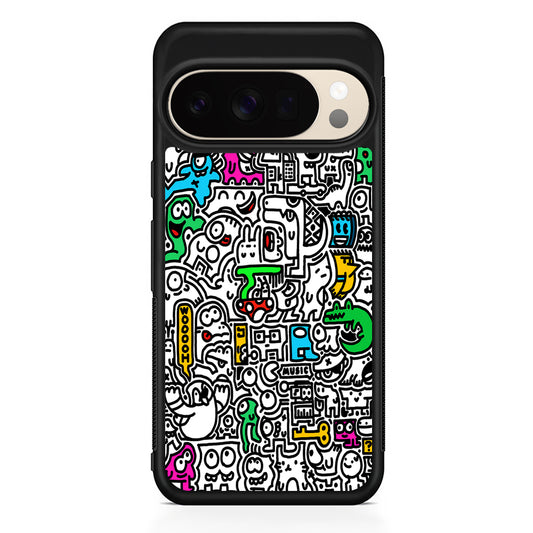 Graffiti Doodle Drawings Art Google Pixel 10 Pro XL Case | Slim Google Pixel 10 Pro XL Protective Case