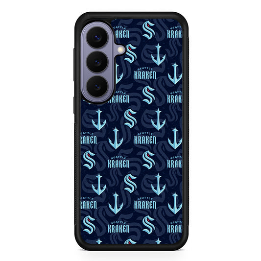 NHL Seattle Kraken Pattern Samsung Galaxy S26 Case | Durable Rubber Case for Samsung Galaxy S26