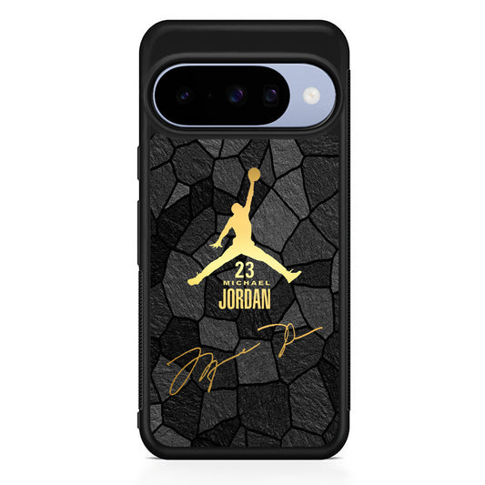 Air Jordan Golden Silhouette Google Pixel 10 Case | Google Pixel 10 Rubber Protective Case
