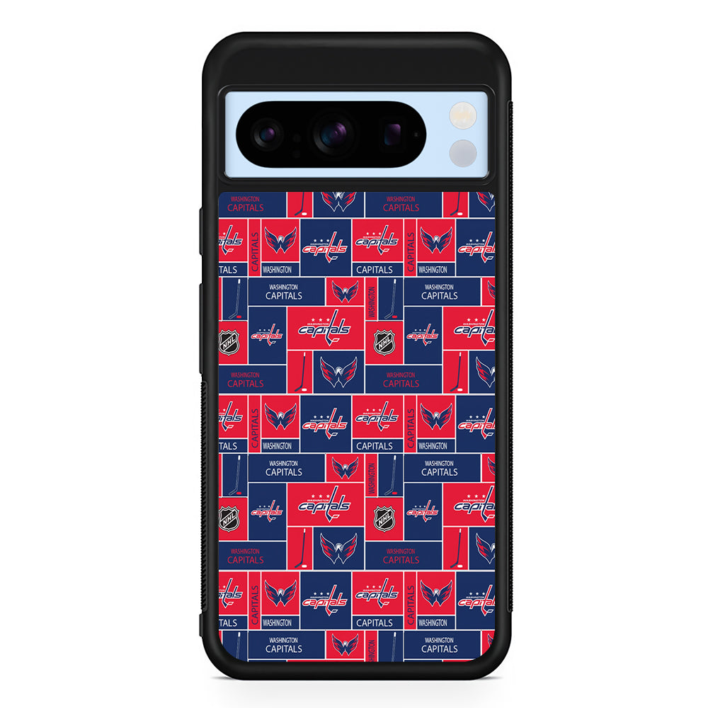 NHL Washington Capitals Pattern Google Pixel 8 Pro Case | Slim Rubber Case for Google Pixel 8 Pro