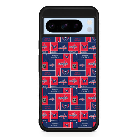 NHL Washington Capitals Pattern Google Pixel 8 Pro Case | Slim Rubber Case for Google Pixel 8 Pro