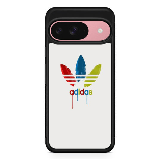Adidas White Prime Painting Colour Google Pixel 9 Case | Google Pixel 9 Protective Rubber Case