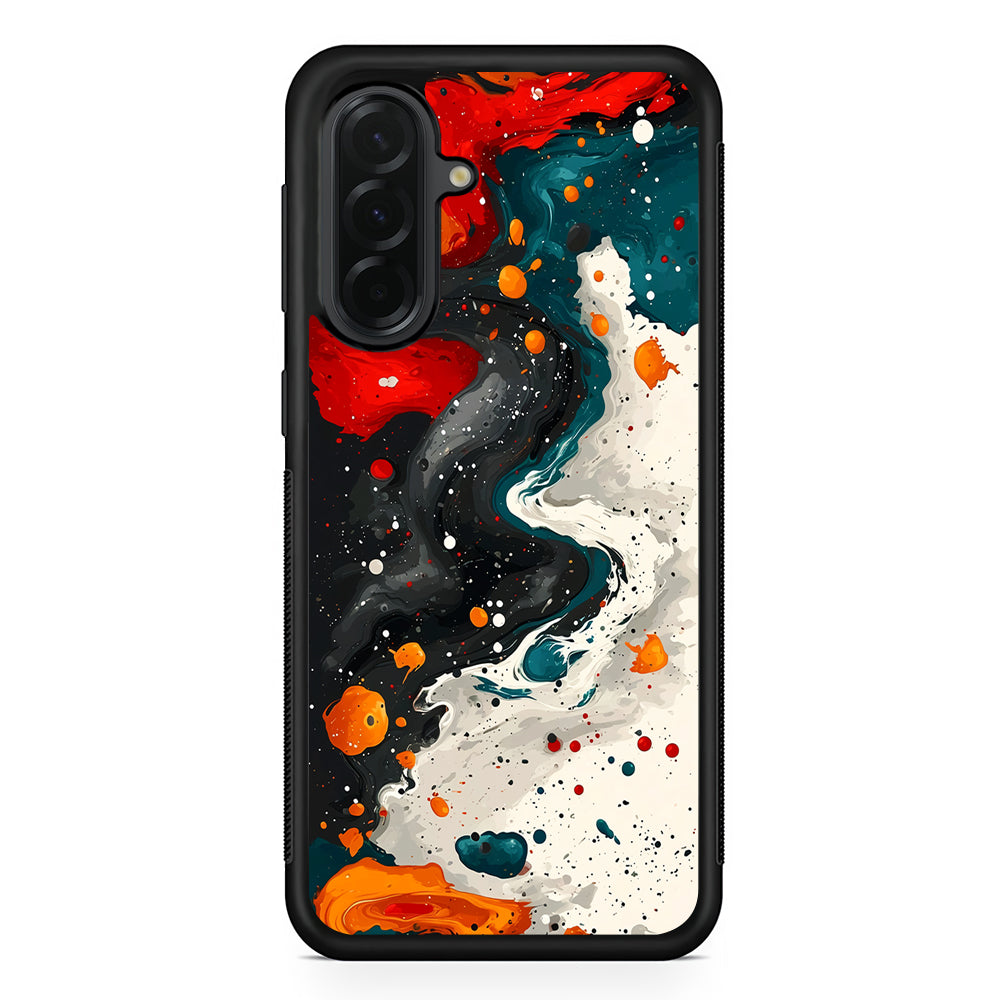 Liquid Abstract Painting Art Samsung Galaxy A36 Case | Protective Rubber Cover