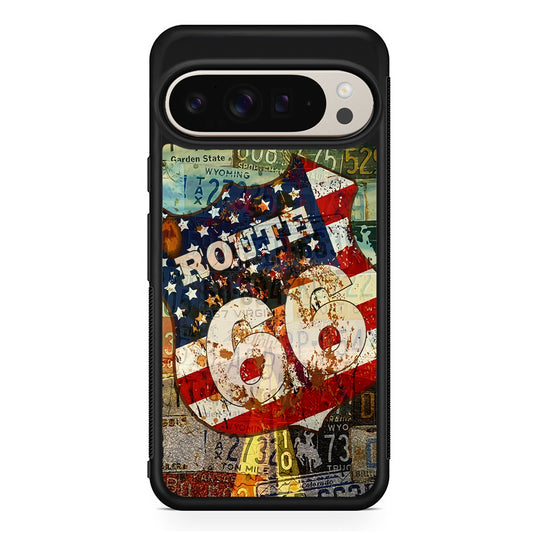 Route 66 Classic Plate Google Pixel 9 Pro Case | Slim Protective Cover
