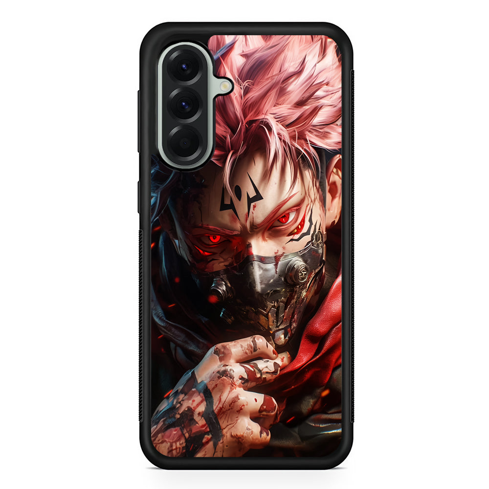 Jujutsu Kaisen Ryomen Sukuna Mask Samsung Galaxy A56 Case | Samsung Galaxy A56 Protective Rubber Case