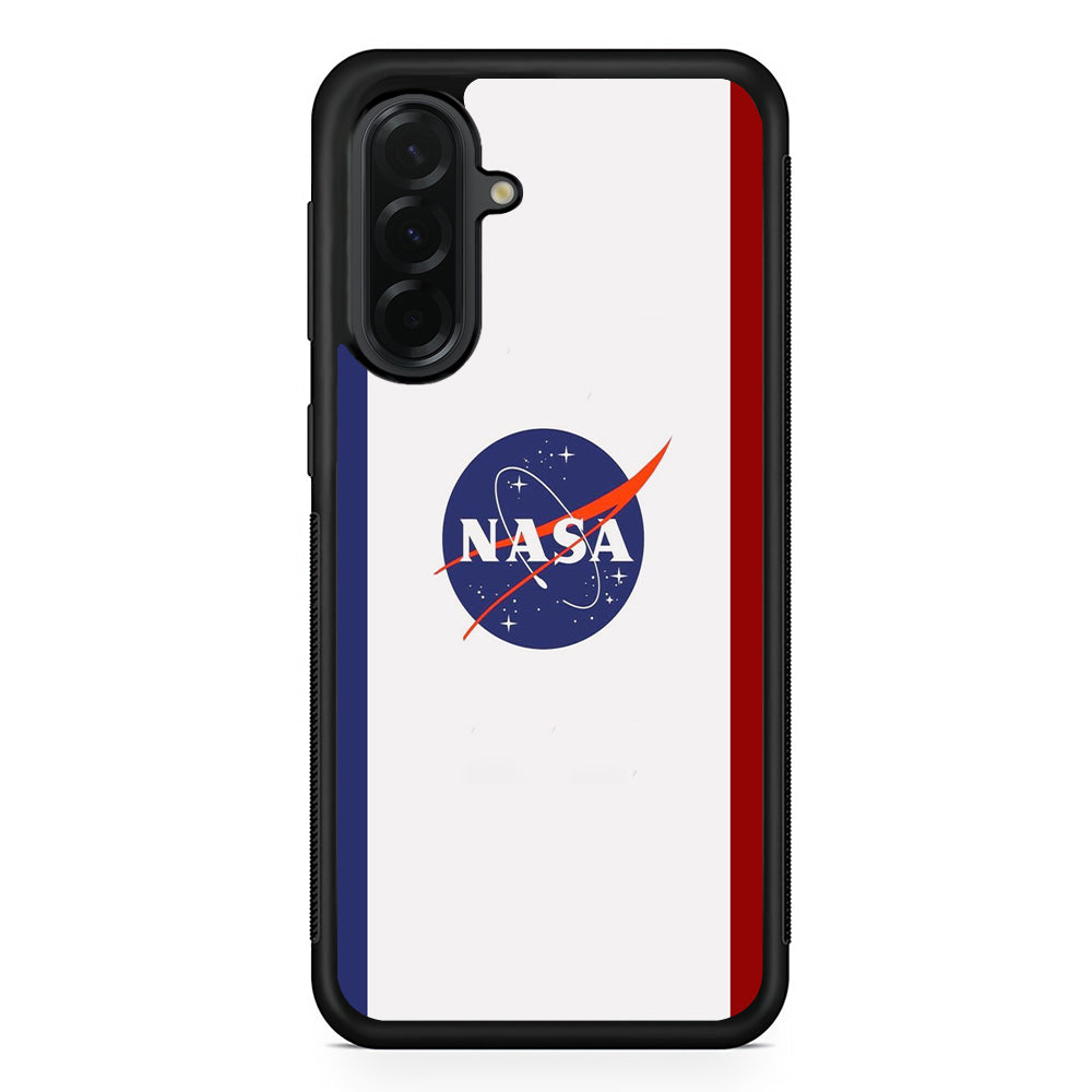 Nasa Stripe Blue Red Emblem Samsung Galaxy A36 Case | Slim Samsung Galaxy A36 Protective Case