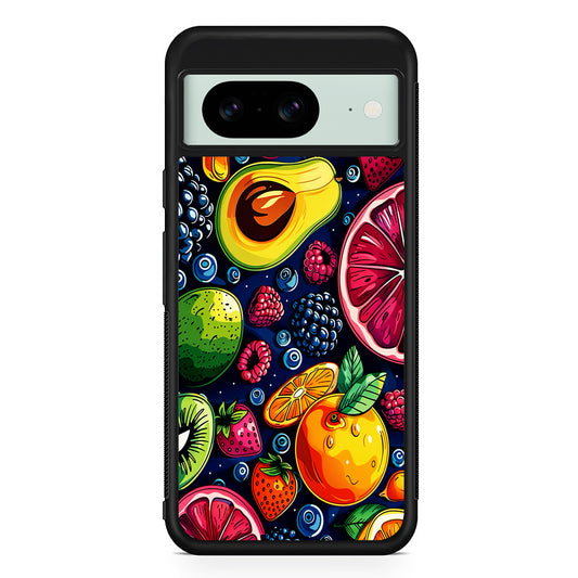 Colorful Mixed Sweet Fruits Google Pixel 8 Case | Durable Protective Cover for Google Pixel 8