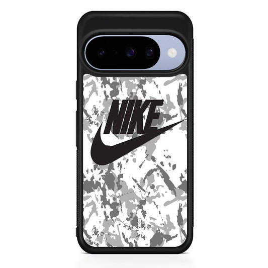 Nike Winter Camo  Logo Google Pixel 10 Case | Google Pixel 10 Rubber Protective Case