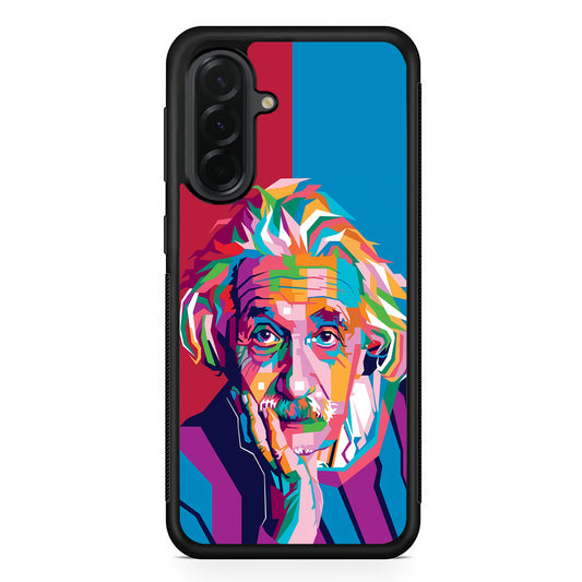 Albert Einstein Pop Art Illustration Samsung Galaxy A36 Case | Protective Rubber Cover
