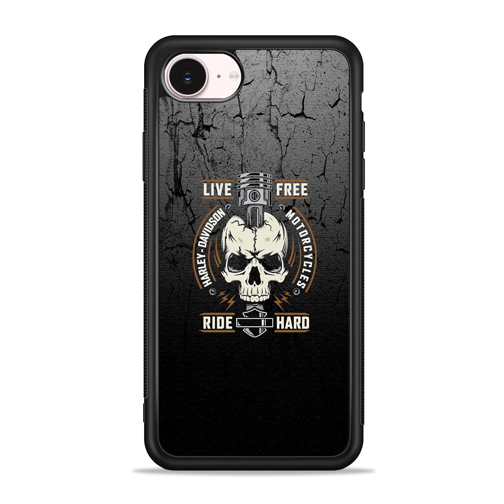 Harley Davidson Live Free with Ride Hard iPhone 17e Case - Silicone Case