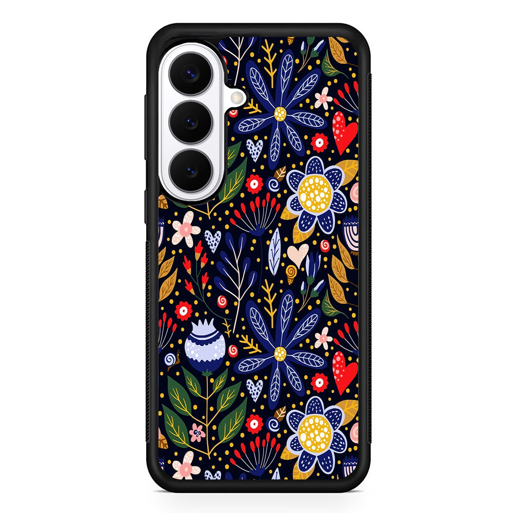 Flowers on a Dark Aesthetic Samsung Galaxy S26 Plus Case | Slim Protective Cover for Samsung Galaxy S26 Plus