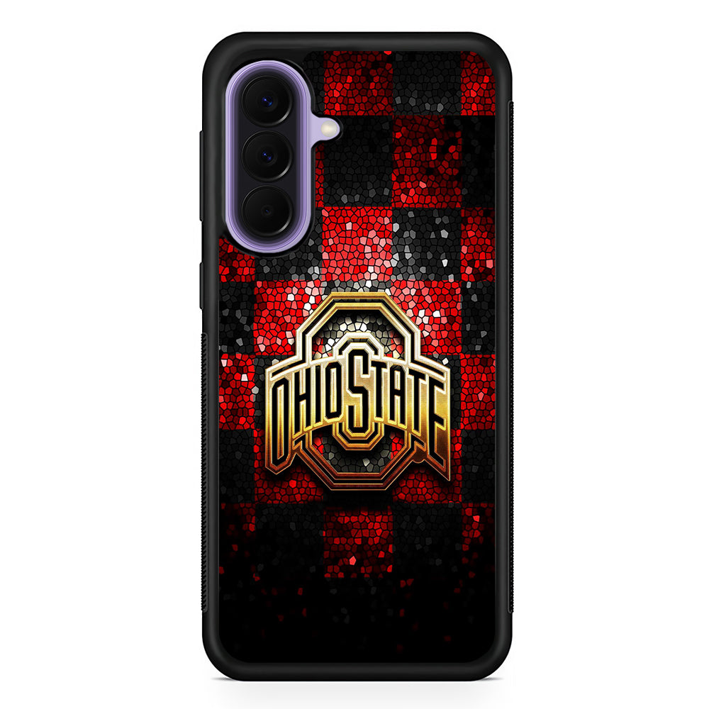 Ohio State Red Black Glitter Samsung Galaxy A57 Case | Slim Samsung Galaxy A57 Rubber Case