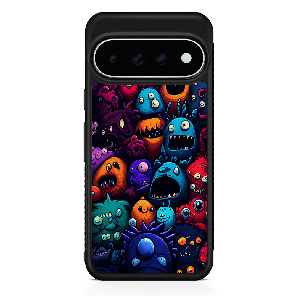 Colorful Monster Doodle Art Google Pixel 11 Pro XL Case - Custom Design Protective Case