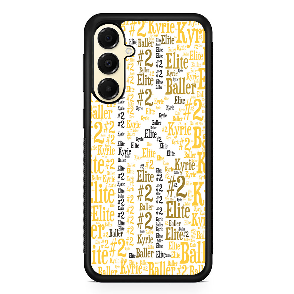 Kyrie Irving Words Doodle Yellow Samsung Galaxy A16 Case | Slim Rubber Case for Samsung Galaxy A16