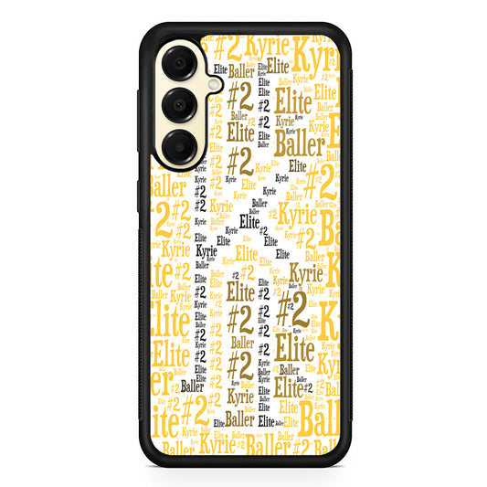 Kyrie Irving Words Doodle Yellow Samsung Galaxy A16 Case | Slim Rubber Case for Samsung Galaxy A16