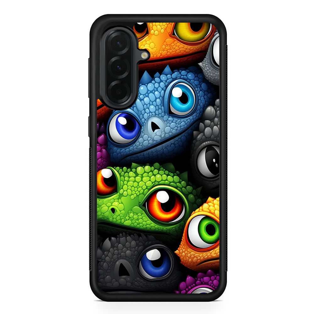 Reptile Eye Cartoon Samsung Galaxy A36 Case | Protective Rubber Cover