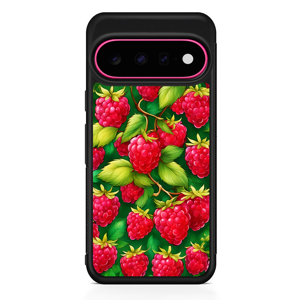 Raspberry Leaves and Berries Google Pixel 11 Case | Slim Shockproof Cover